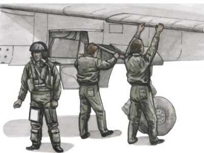 French pilot and Two Mechanics for Special Hobby Mirage F.1C