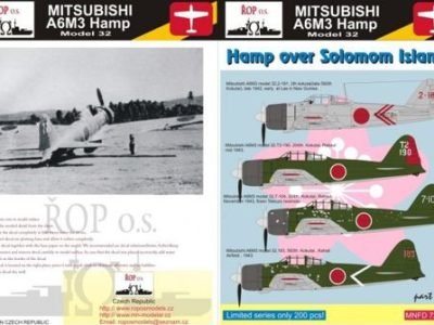 Mitsubishi A6M3 Hamp Model 32 over Solomon Islands