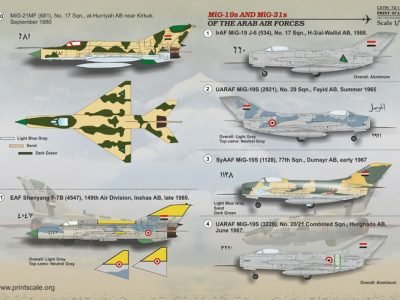 1/72 MIG-19s and MIG-21s of the Arab Air Force