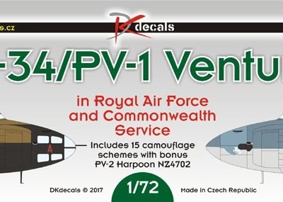 1/72 B-34/ PV-1 Ventura in RAF and Commonwealth Service