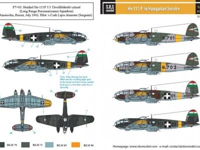 1/72 He-111 P in Hungarian service