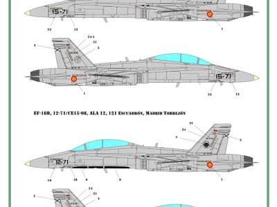 F/A-18 SPAIN STANDARD MARKINGS + STENCILS