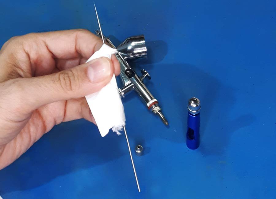 Uso y limpieza del aerógrafo