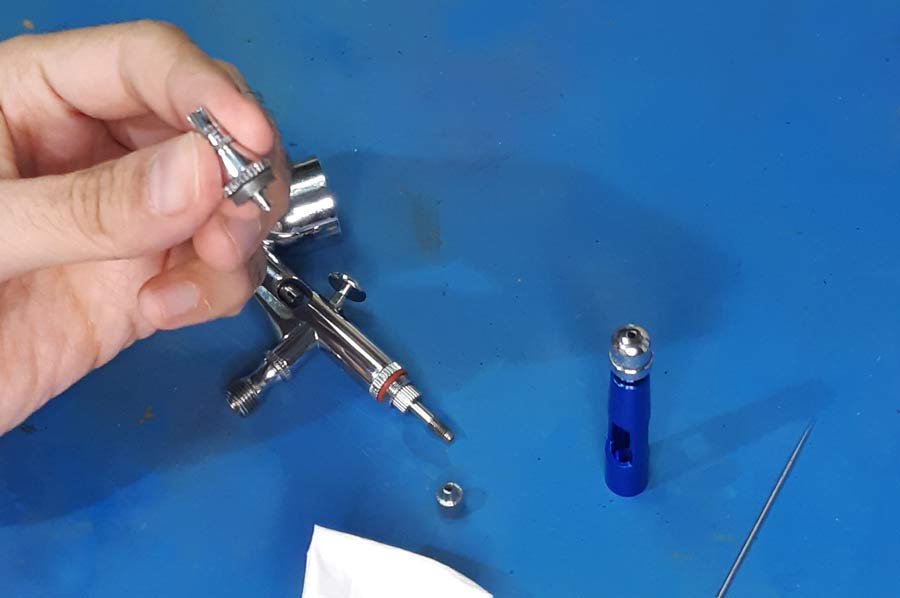 Uso y limpieza del aerógrafo