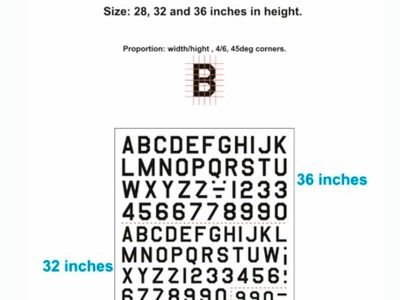 U.S. Letters & Numbers Black