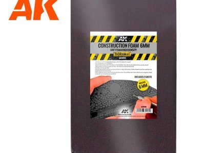 CONSTRUCTION FOAM 6MM BLACK FOAM HIGH DENSITY 195X295MM