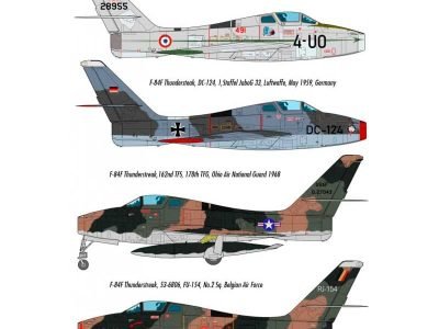 F-84F Thunderstreak (USAF, FR, BE)