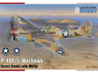 P-40 F/ L Warhawk Desert HAwks with Merlin
