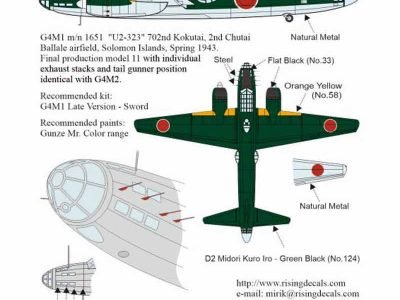 Yagi Experiment Radar Antennae for G4M1 Betty