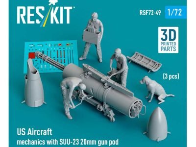 US Aircraft mechanics w SUU-23 20mm (3 fig.)
